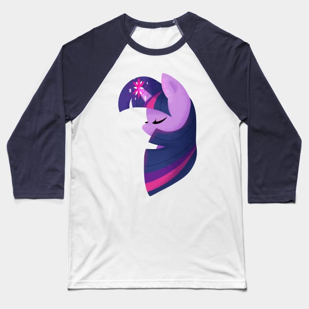 Pony Portrait - Twilight Sparkle Baseball T-Shirt by SmidgeFidge